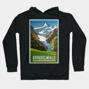 Grindelwald, Switzerland, Ski Poster Hoodie